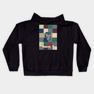 Unique MaleMask NFT with StreetEye Color and Pixel Art Kids Hoodie